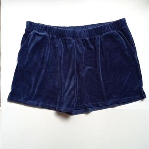 VELOUR NAVY SHORTS